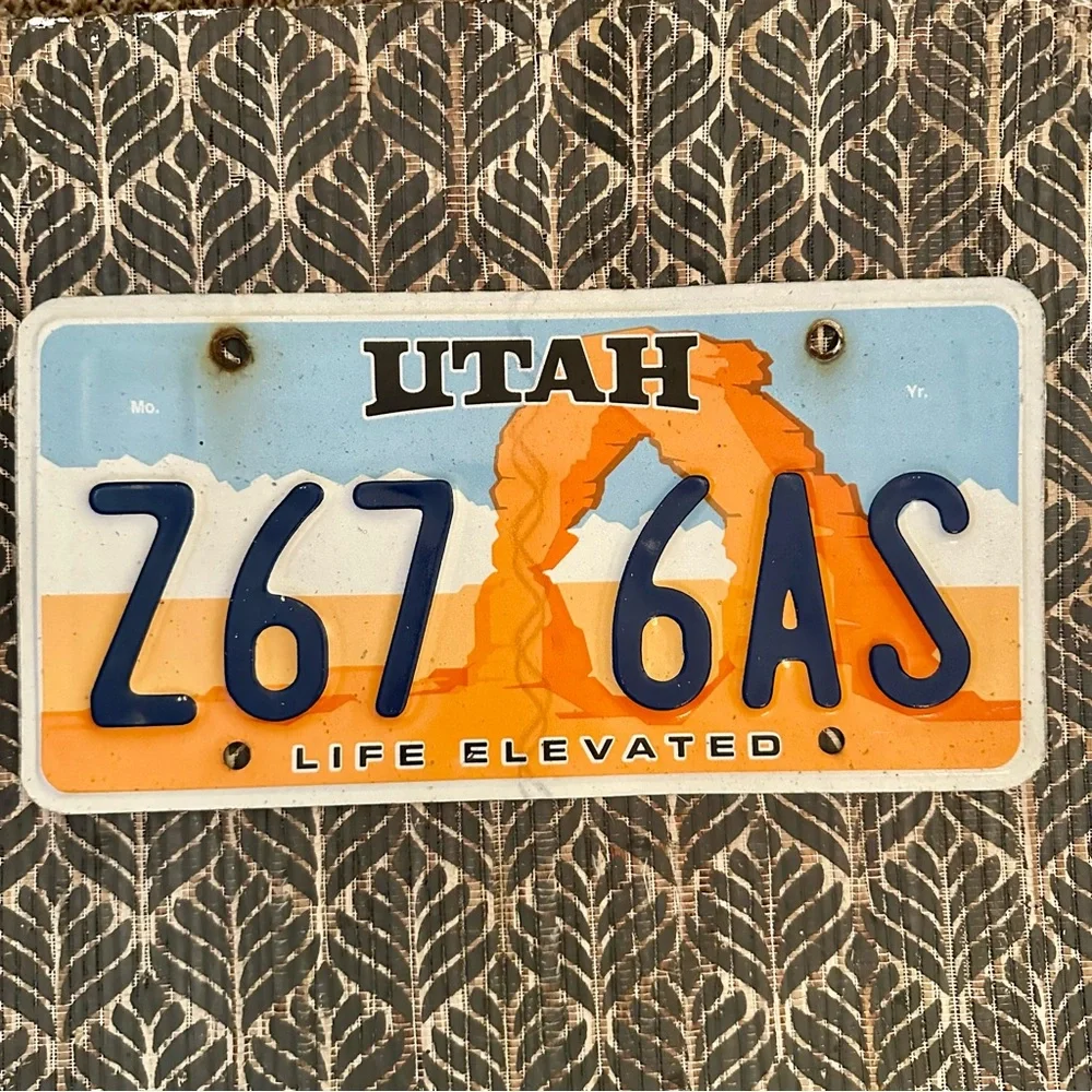 Utah Life Elevated License Plate